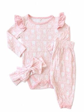 Milkberry Bamboo Halloween Ghost 3-Piece Set 3–6M EUC
